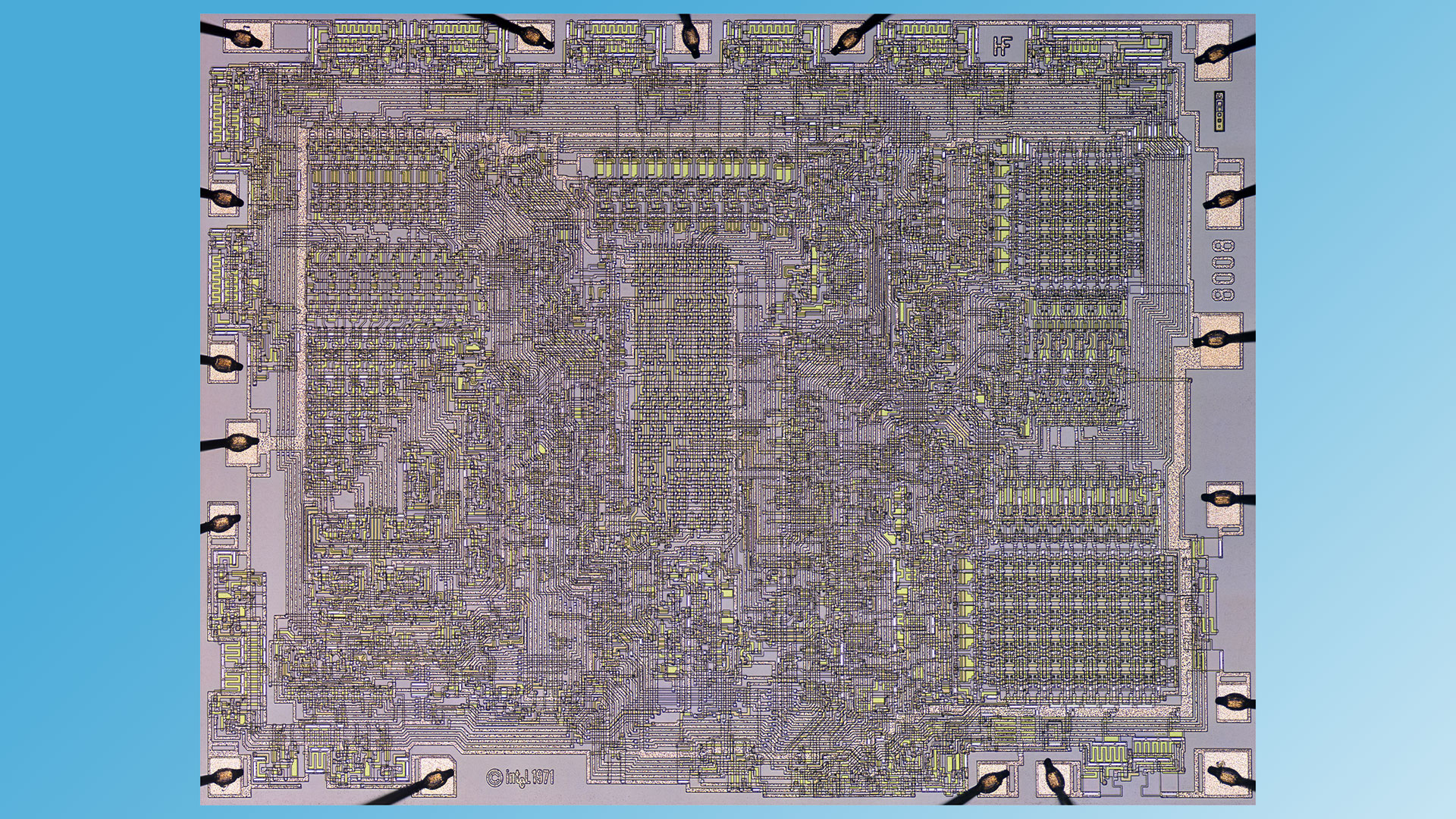 New Intel 8008 die shot