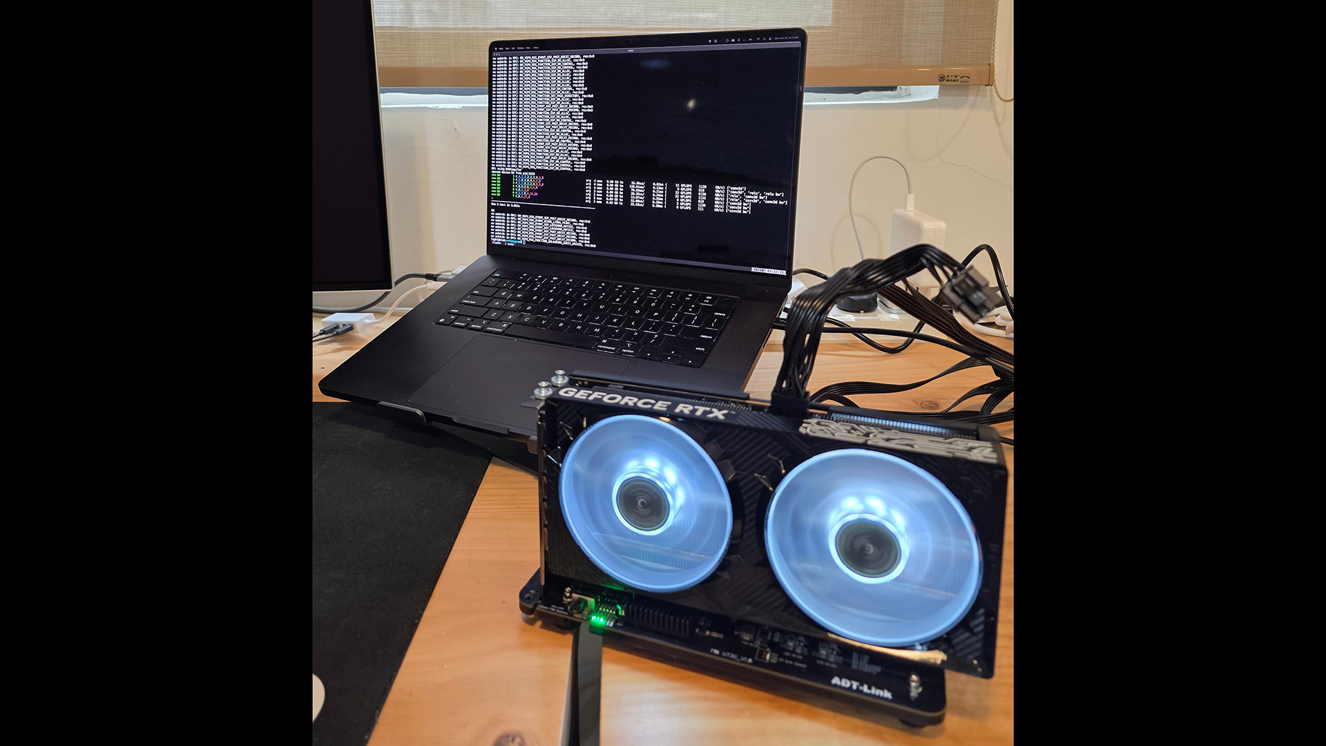 Macbook Pro M3 Max running Nvidia GPU off of USB4